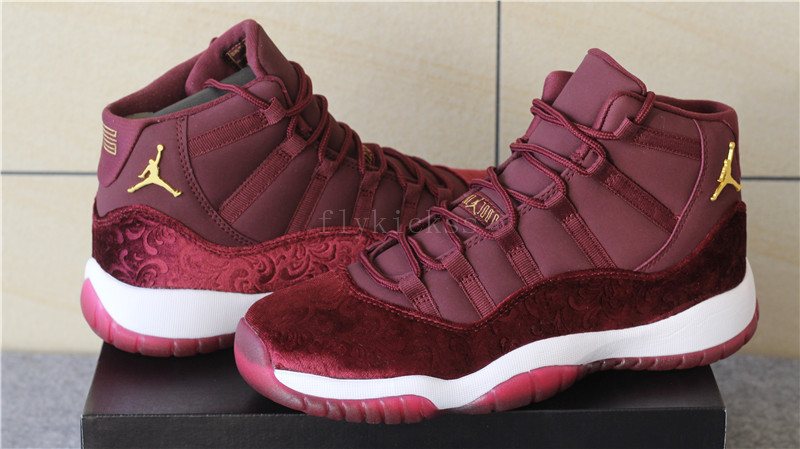 Authentic Air Jordan 11 Velvet Night Maroon High